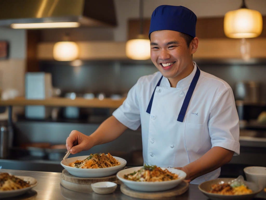 a man in a chef's uniform smiling